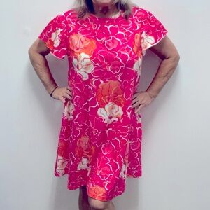 Southern Stitch XL Multi Color Floral Pink/Orange Dress